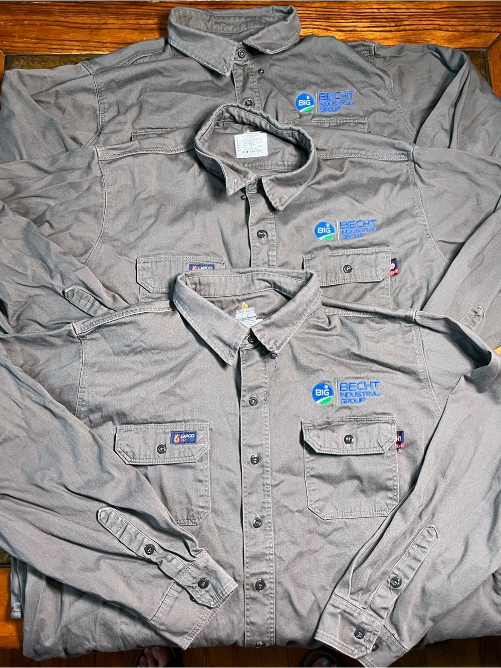 Lapco FR Gray Work Shirt-Lot of 3-Men’s 2XL